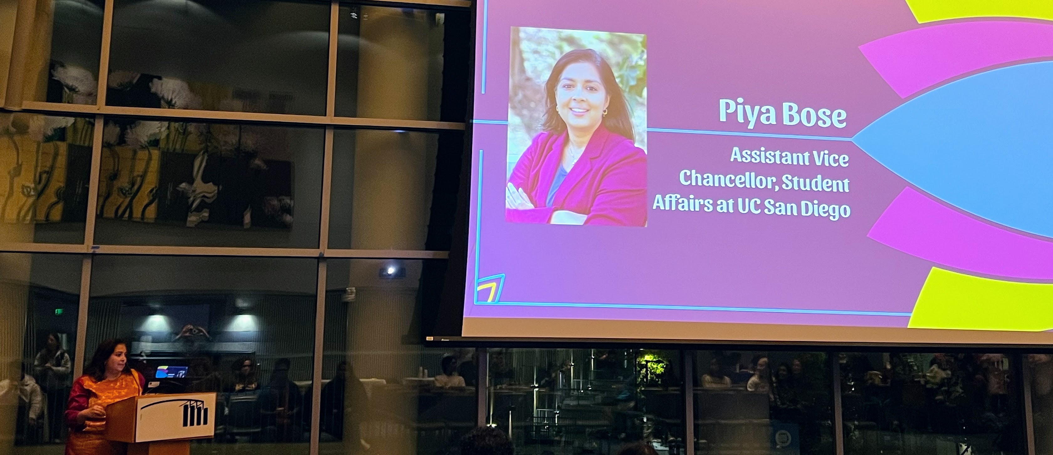 Piya Bose Speaking at Diwali Celebration